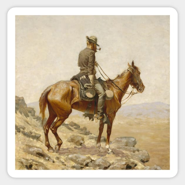 The Lookout by Frederic Remington Sticker by Classic Art Stall